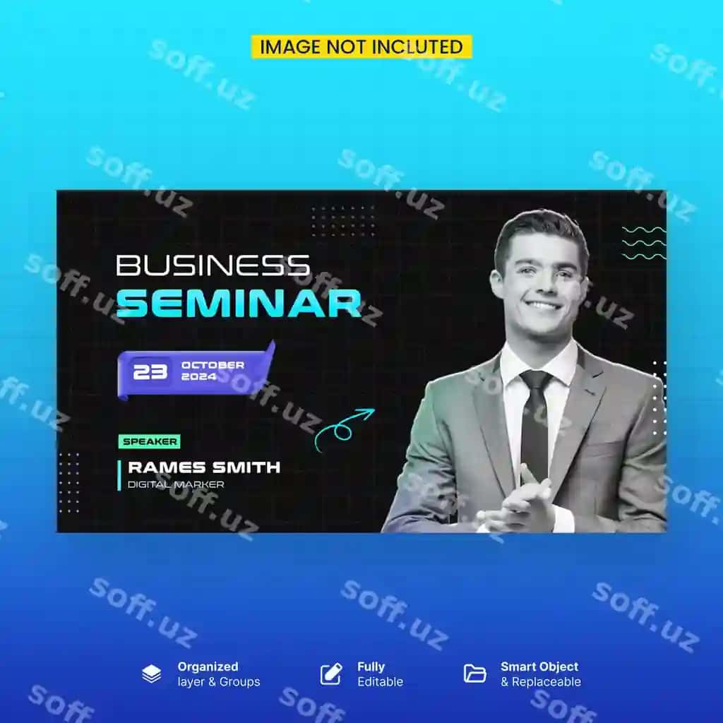 Ijodiy konseptsiya jonli efir uchun ishxona YouTube miniatyurasi PSD shablon | Creative concept live streaming workshop youtube thumbnail psd template 2