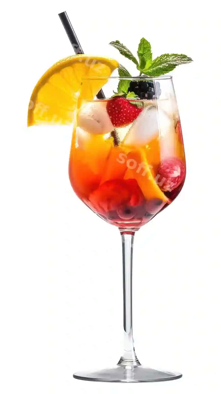 Png sovuq meva kokteyli buz bilan | Png refreshing fruit cocktail with ice