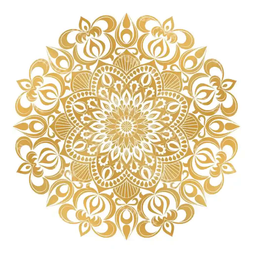 Bej mandala bezaklari | Beige mandala ornament