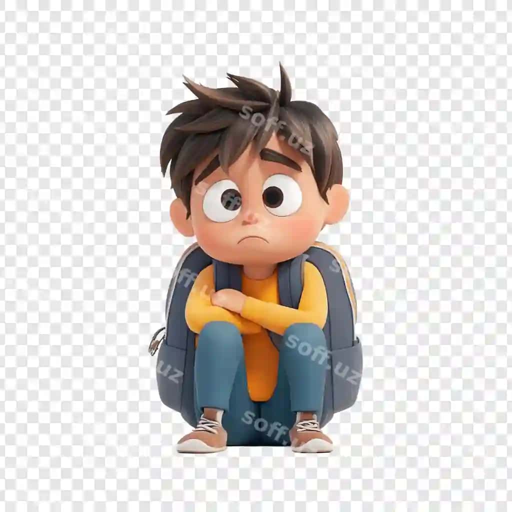Boshim qorinchi soqqa bilan ayollar | Sad boy with backpack 2