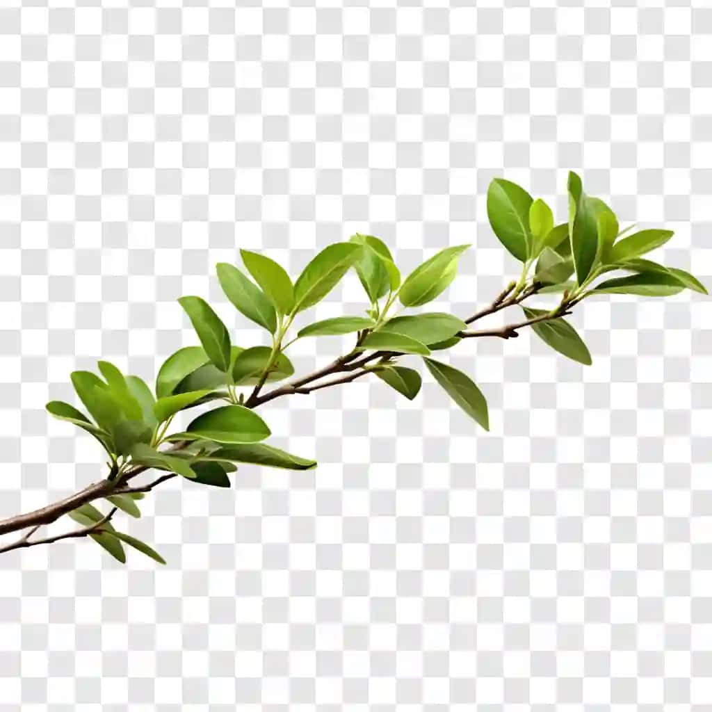O'simlik shoxchasi shaffof fon | Plant branch transparent background