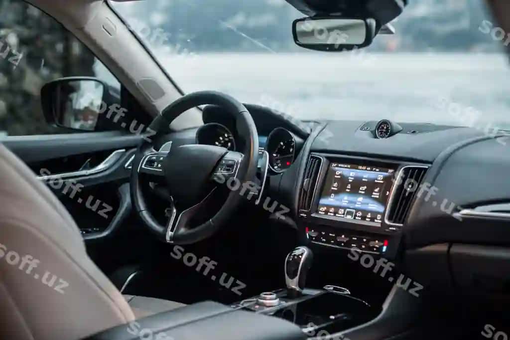 Navigatsiya monitori boshqaruv aroqasi oldingi oʻrin qora avtomobil | Navigation monitor control wheel front seat black car 2
