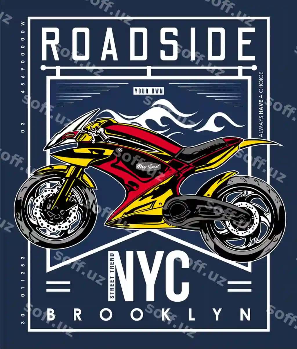 Yo'l yonidagi NYC futbolka | Roadside nyc t shirt