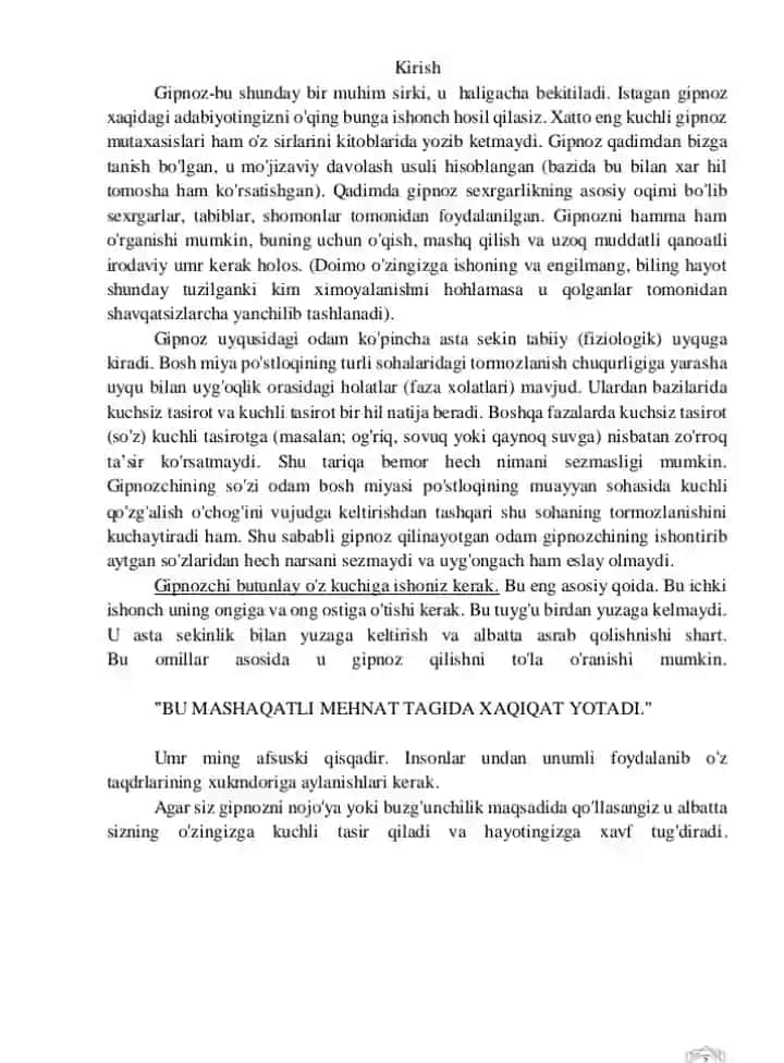 Gipnoz va Muloqot ustasi kursi 3
