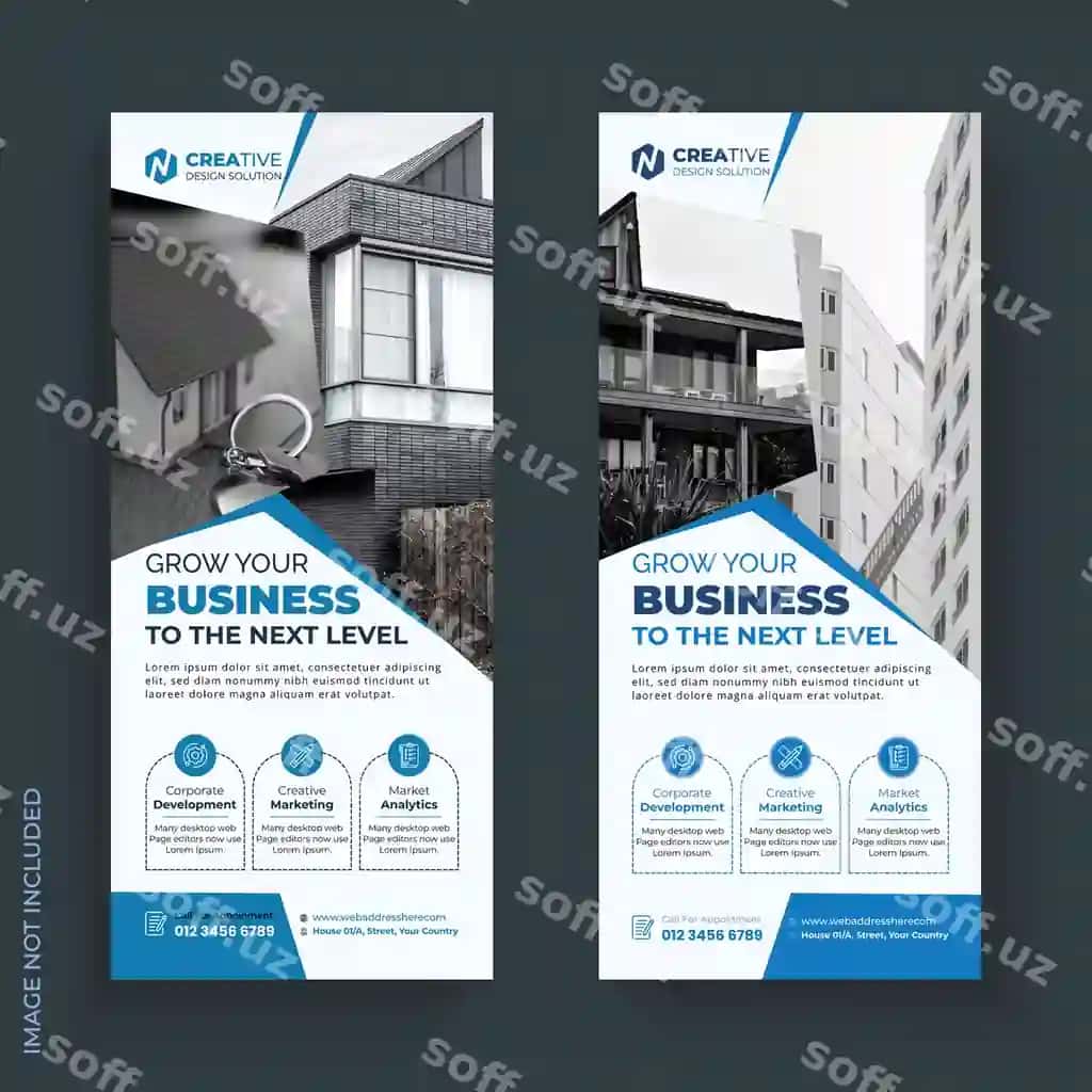 Bizznes aylanma banner stend dizayni | Business roll up banner stand design