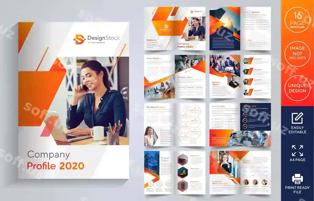 Pages kompaniyasi profili broshyurasi | Pages company profile brochure