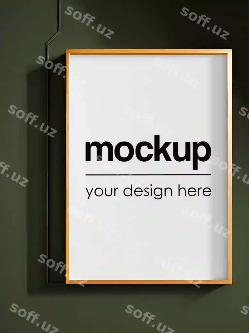 Ramkali plakat mockup san'at asari namoyish shabloni interyer renderi | Framed poster mockup artwork showcase template interior render