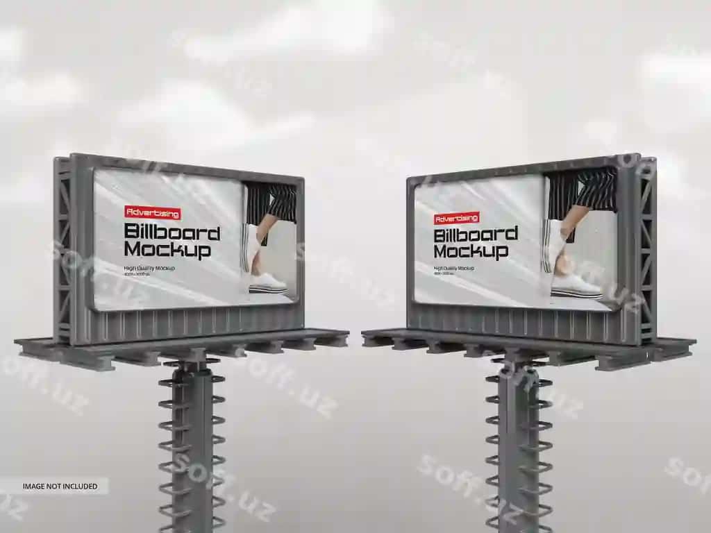 Tashqi reklama reklama taxtasi maketi | Outdoor advertising billboard mockup