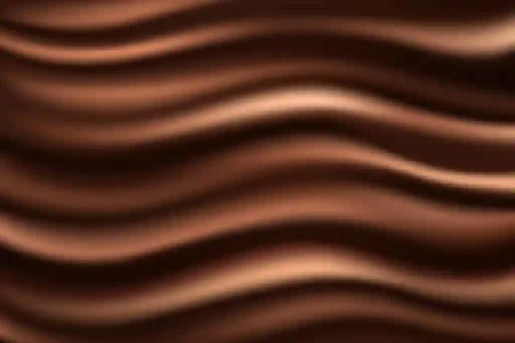 Yumshoq teksturali vektorli jigarrang shokolad to‘lqinli fon kremi | Brown chocolate wave background cream with smooth texture vector