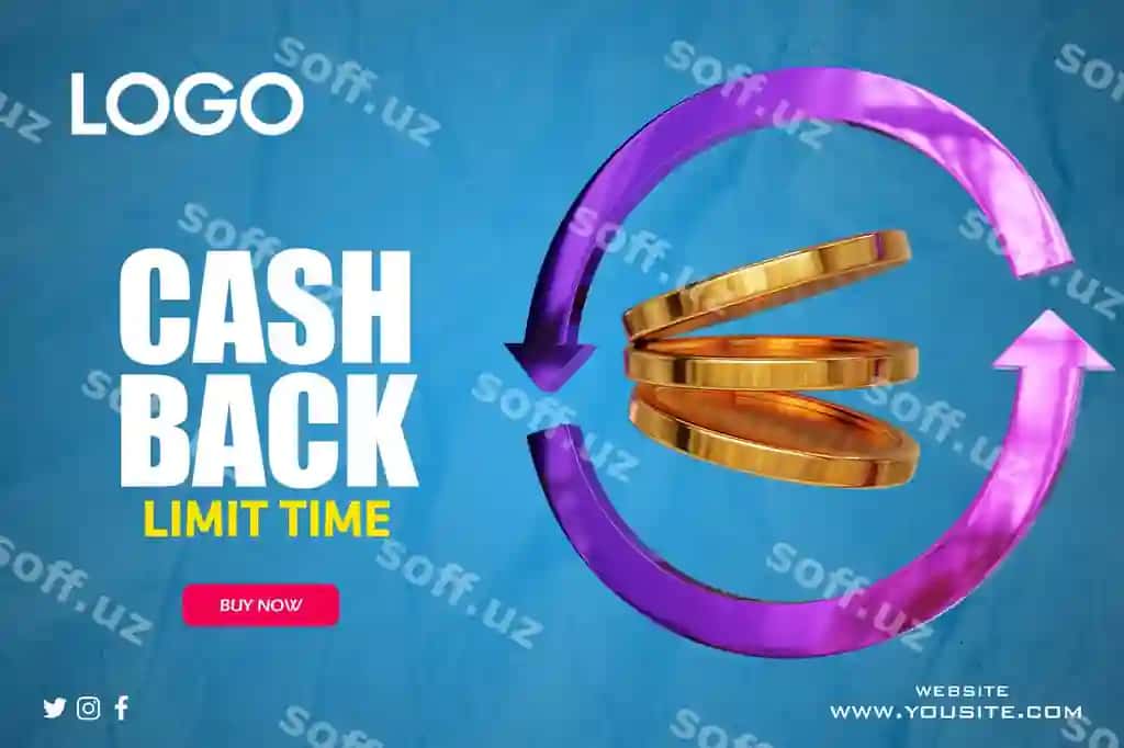 Poster pul qaytish tadbiri | Poster cash back event