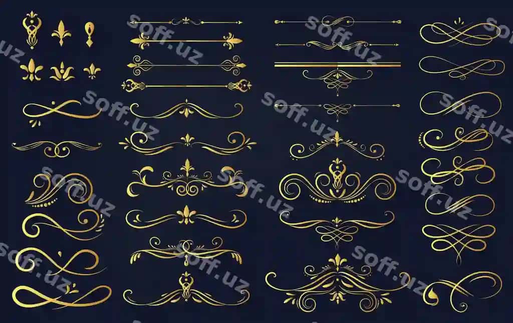 To'plam komplekti etiketka naqshi | Collection set label ornament 2