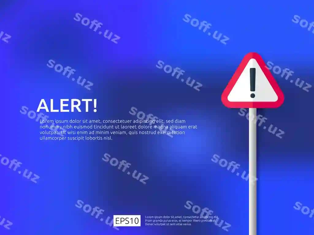 E'tibor ogohlantirish xabar belgi banneri | Attention warning alert sign banner