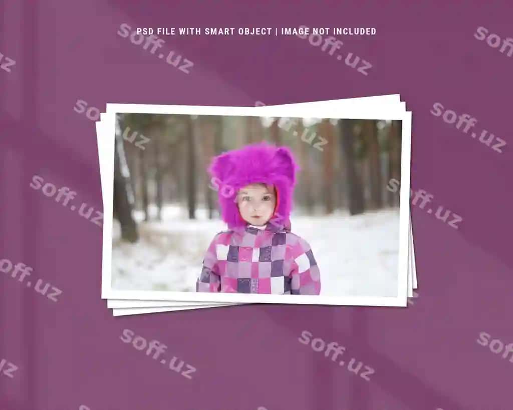 Haqiqiy oddiy moodboard foto polaroid mockup premium psd | Realistic simple moodboard photo polaroid mockup premium psd