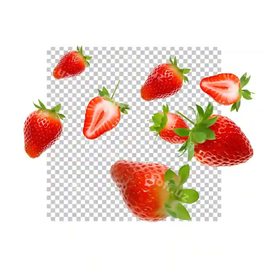 Bodomlar ajraltirilgan psd | Strawberries isolated psd 2
