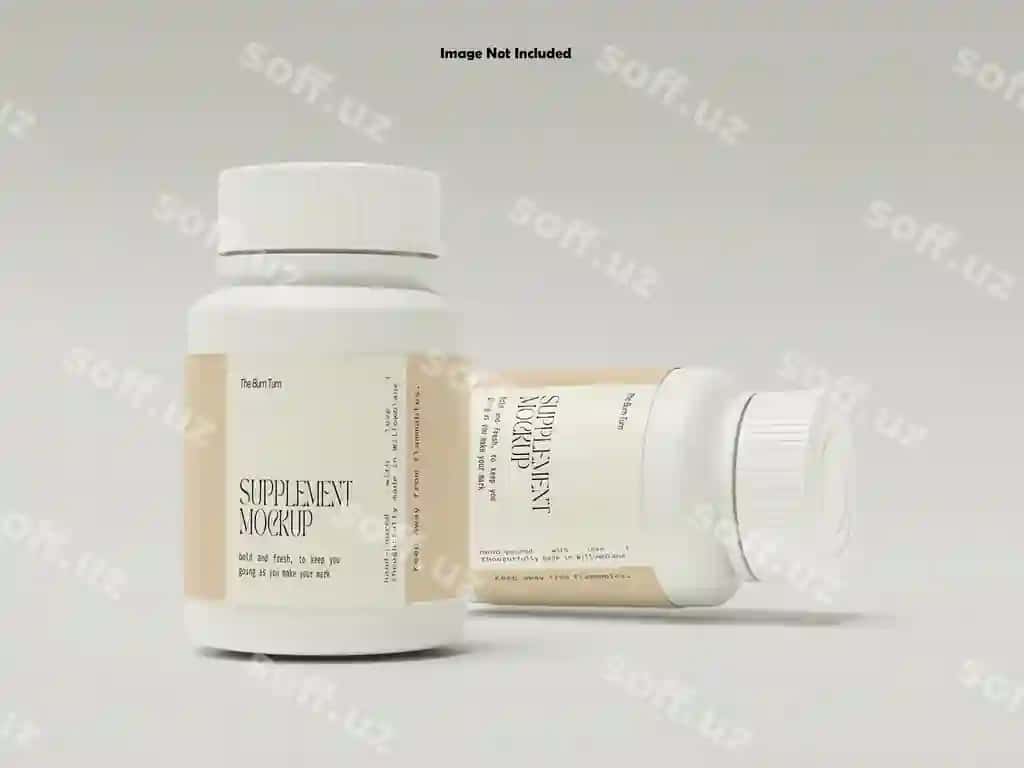 Mockup suplément flasisi | Supplement bottle mockup
