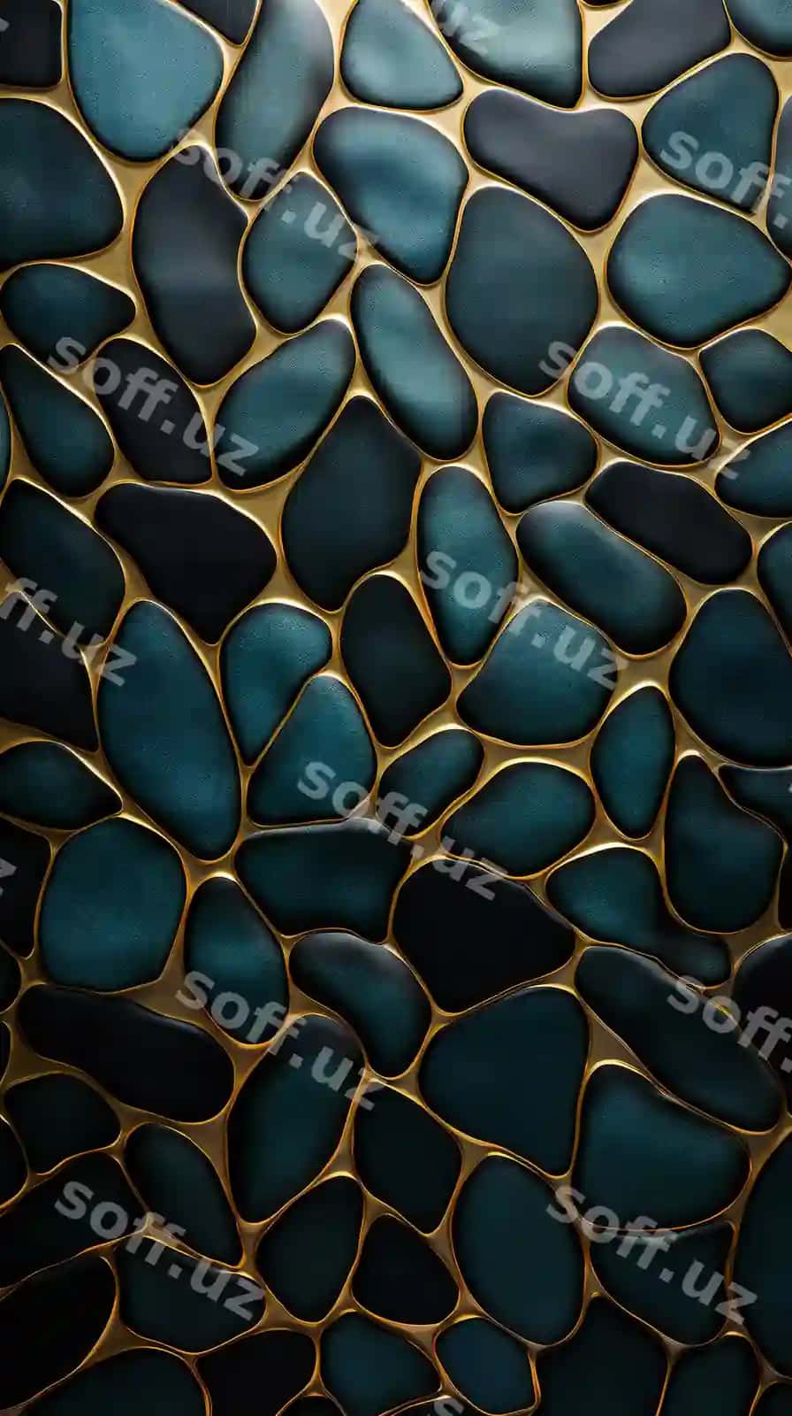 Abstrakt orqa fon ko'k oltin to'shkalardan tayyorlangan | Abstract background made blue gold stones 2