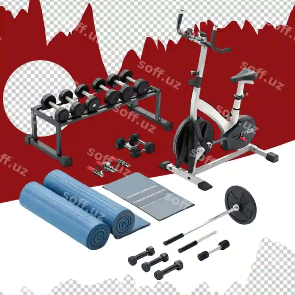 Jim jihozlari izometrik to'plami | Gym equipment isometric set 2