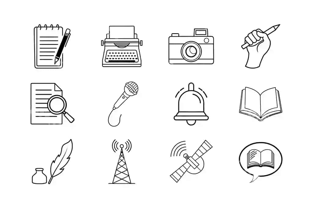 Jurnalistika media ikonkalar | Journalism media icons 2