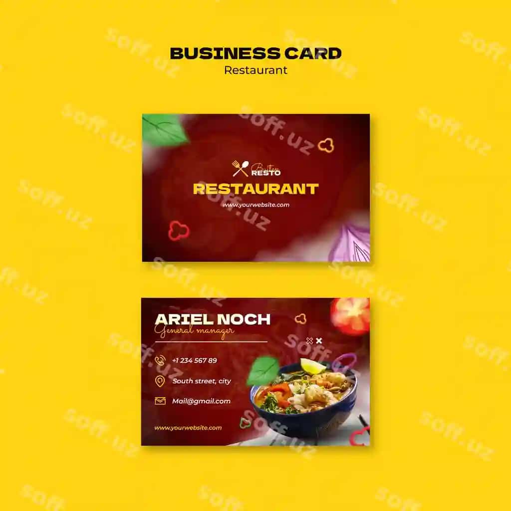 Mamnoa ovqat restorani shabloni | Delicious food restaurant template 2