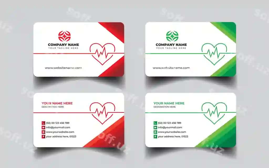 Tibbiy biznes-karta dizayni | Medical business card design