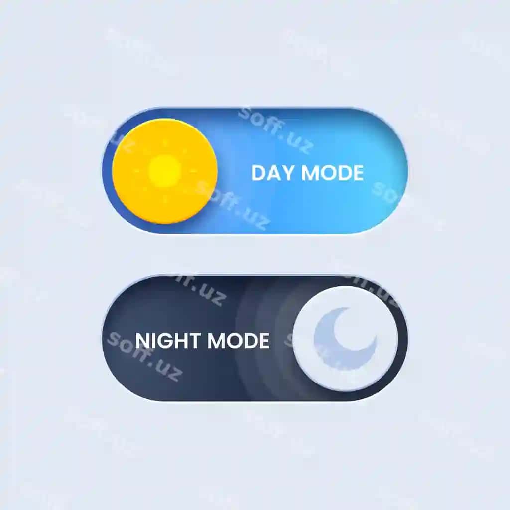 Kun kecha rejim tugmalari | Day night mode buttons