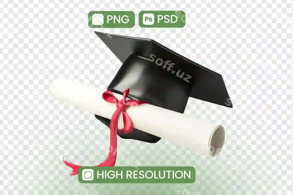 Bitirish shaapi diplom yuqori ta'lim orqali akademik muvaffaqiyatga erishish | Graduation cap diploma achieving academic success through higher