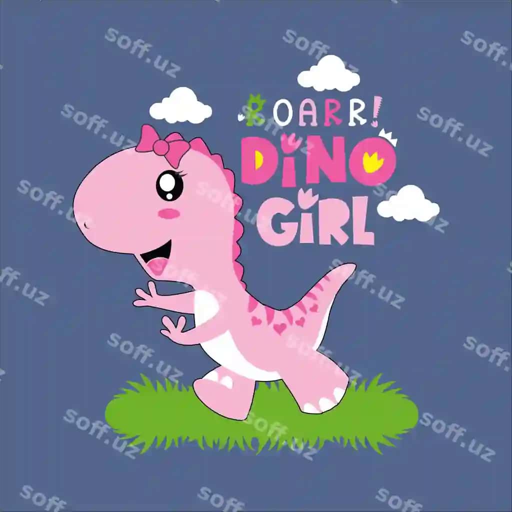 Dino qiz dizayni uchun bepul shablon | Free template design dino girl
