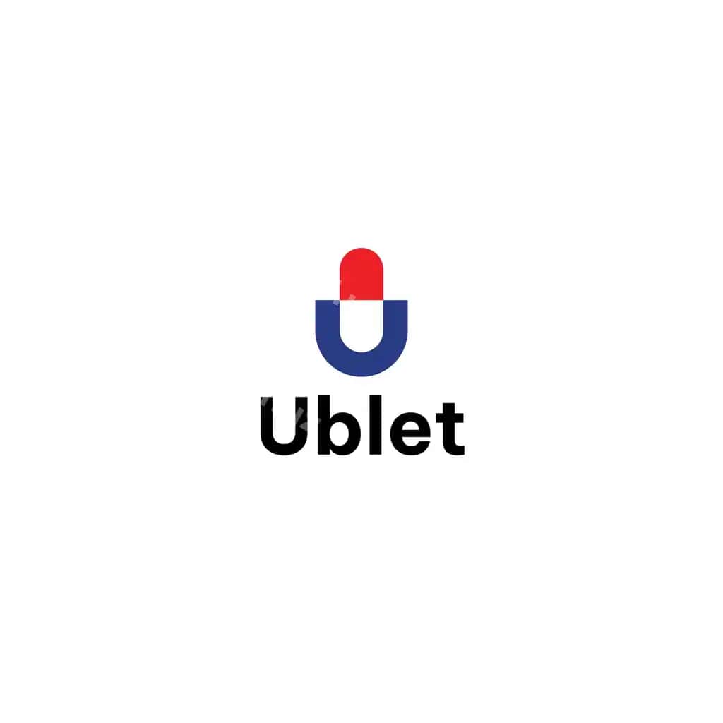 U harfi plus tabletka kapsula logotipi | U letter plus pill capsule logo 2