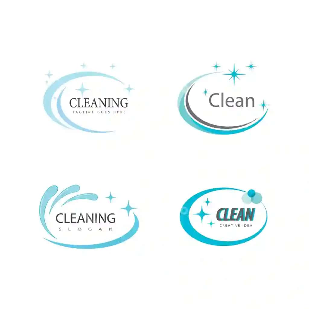 Tozalash logotip vektor shablon ramz dizayni | Cleaning logo vector template symbol design 2