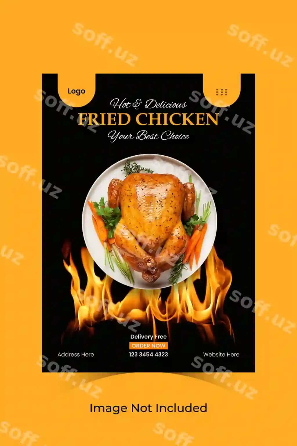 Restoran ovqatlar menyusi dizayn shabloni | Restaurant food menu design template