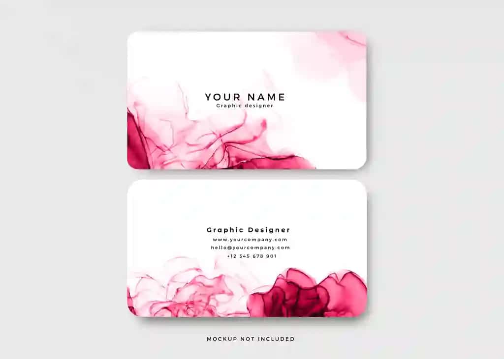 Zamonaviy Pink Ink Vizitka