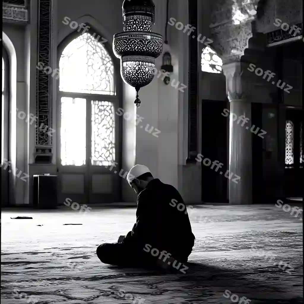 Namoz aytish musulmon erkak imon qilish islom | Praying muslim man believe islam