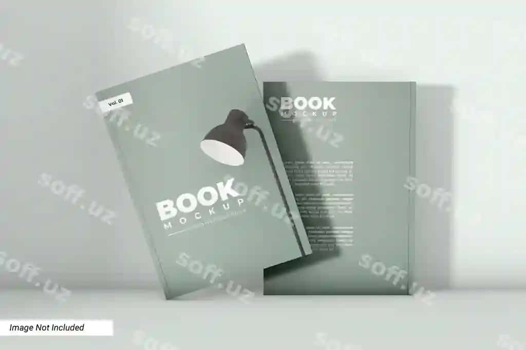 Yumshoq muomali kitob namunasi dizayni | Soft cover book mockup design