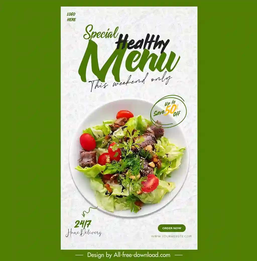 food menu restaurant instagram facebook story