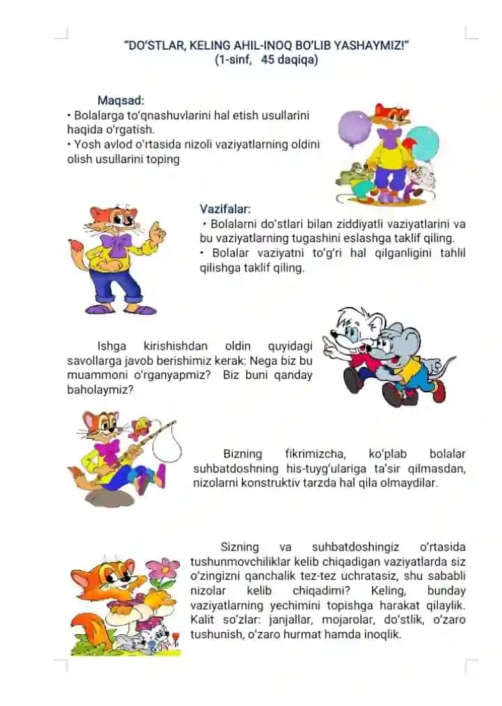 1-sinflarga yangi metodika