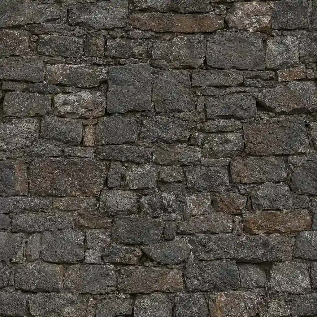 Realistik o'rta asr tosh devori teksturasi (PBR Texture Pack) - 4K 3
