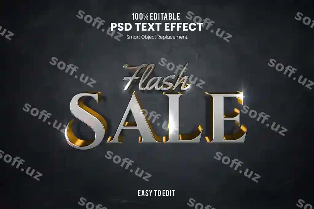 Flash sotuv matn effektasi | Flash saletext effect