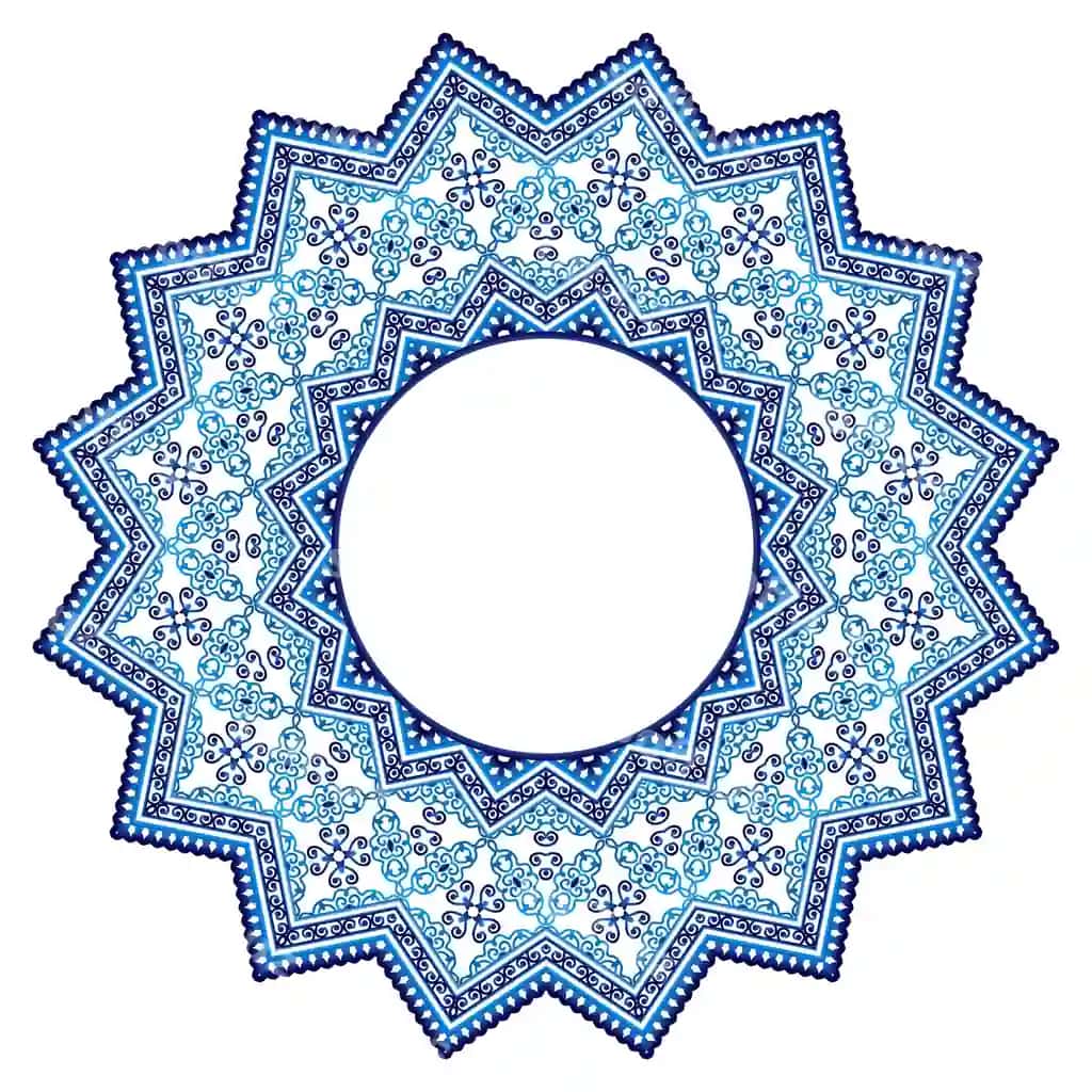 Dekorativ doira naqshli keramika plitka naqshli liko tovarlari | Decorative round ornament ceramic tile pattern pattern plates dishes