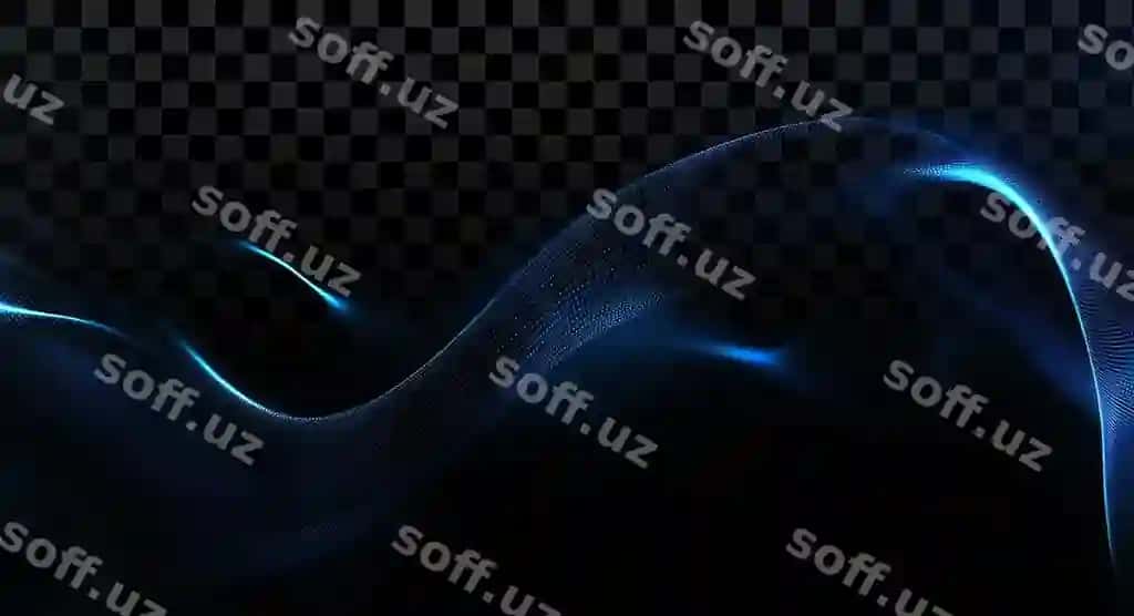 Abstrakt ko'k ovoz to'lqiqi orqa fonda shaffof yorqin chiziqlar bilan | Abstract blue sound wave background with glowing lines transparent