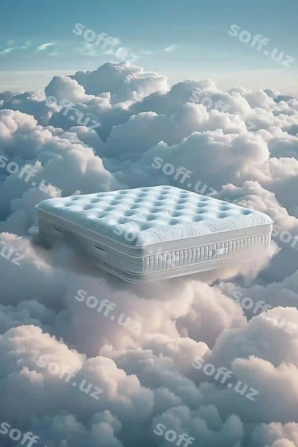 Qulay tulpar bulutlari AI tomonidan yaratilgan istirahat | Comfortable mattress clouds rest generated by ai