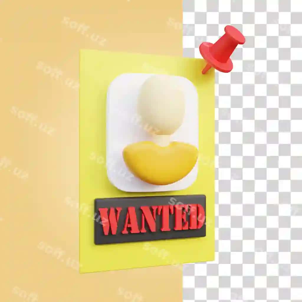 3D plakat belgisi qidirilmoqda | Wanted poster 3d icon