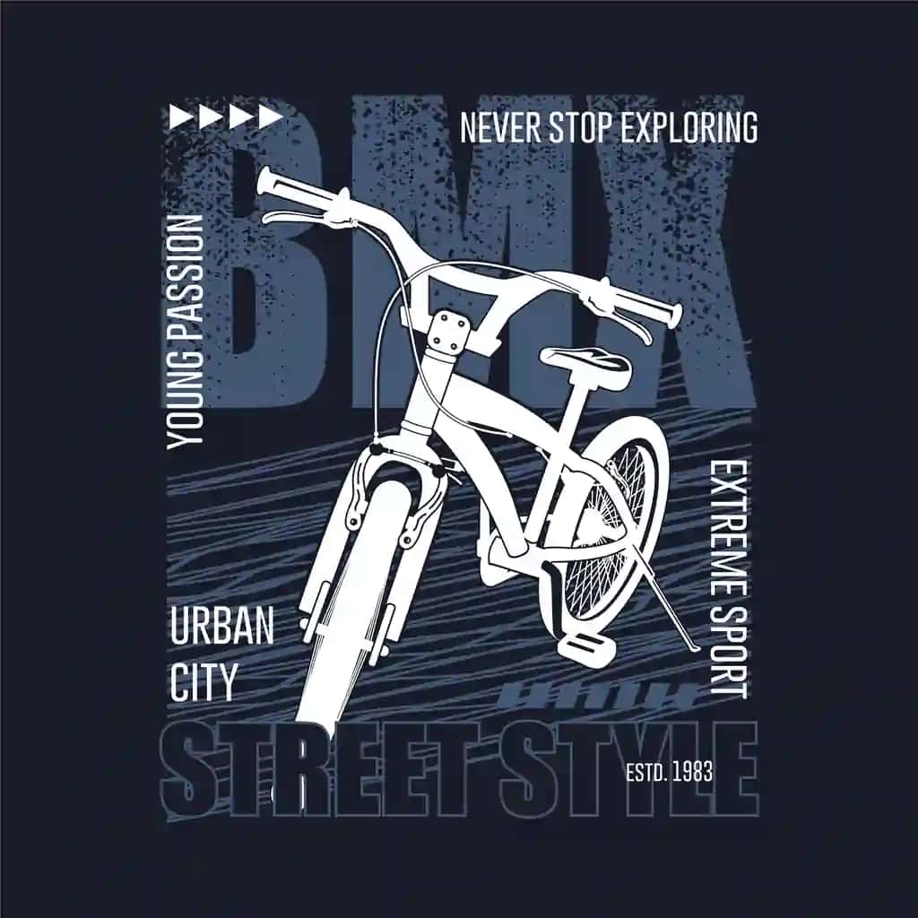 Bmx ekstremal sport vektorli illyustratsiya tushunchasi ko'ylak chop etish | Bmx extreme sport vector illustration concept shirt print