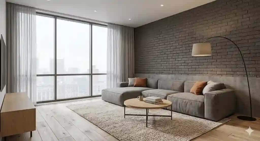 Urban Loft — Zamonaviy yashash xonasi (3D dizayn)