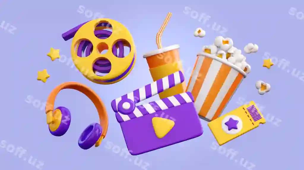 3D kino film ko'rsatuv kontseptsiyasi | 3d cinema movie film entertainment concept