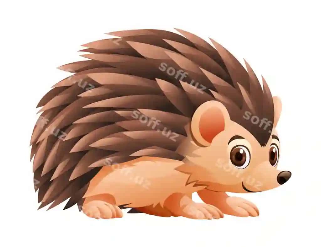 Chiroyli qumirchoq multfil'm vektor illustratsiyasi isolatsiya qilingan oq fondaa | Cute hedgehog cartoon vector illustration isolated white background