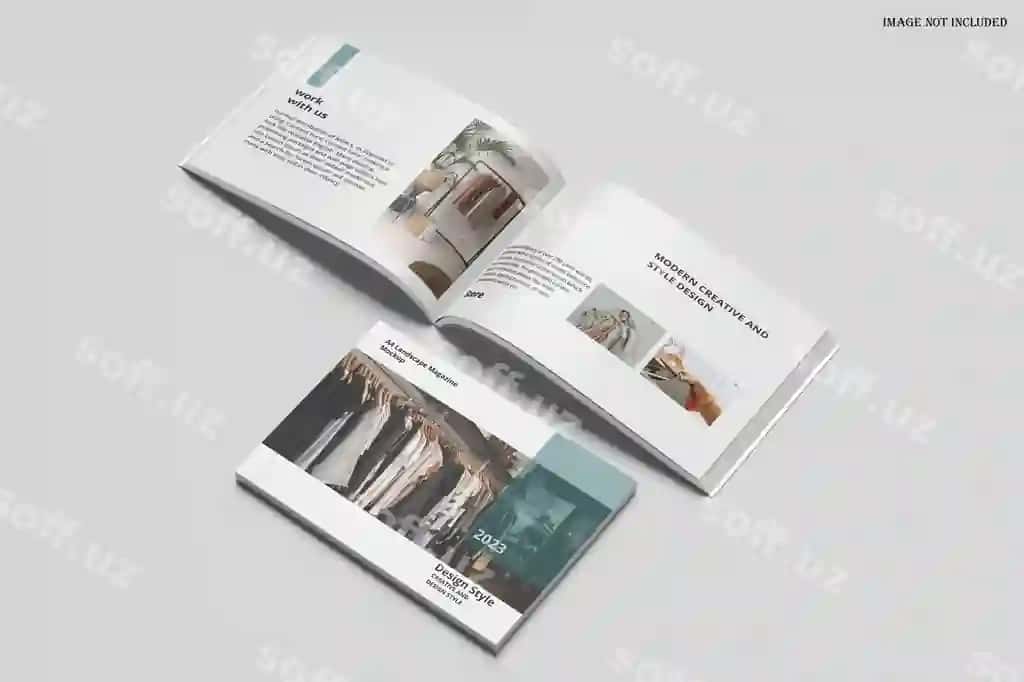 Magazine landskap mockup | Magazine landscape mockup 2