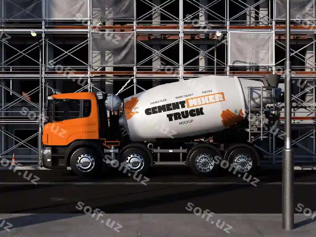 Cement truck mockup | Cement truck mockup