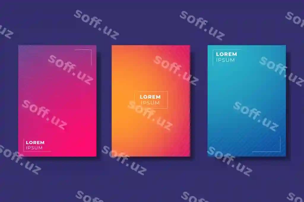 Halftone gradient qop to'plami | Halftone gradient cover collection