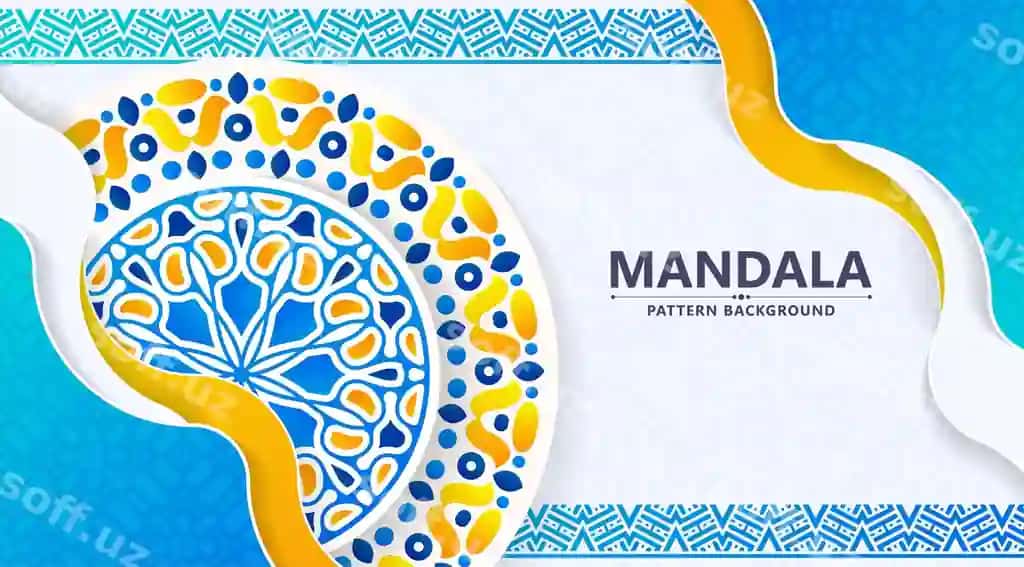 Rangli dekorativ mandala fon | Colorful decorative mandala background 2
