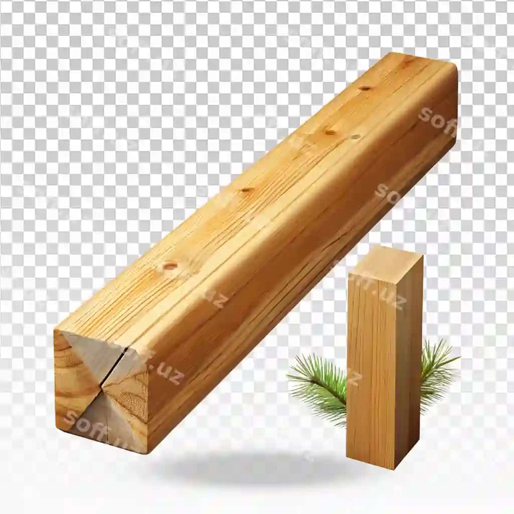 Yogʻochli doska blok illustratsiyasi shaffof fona | Wooden plank block illustration transparent background